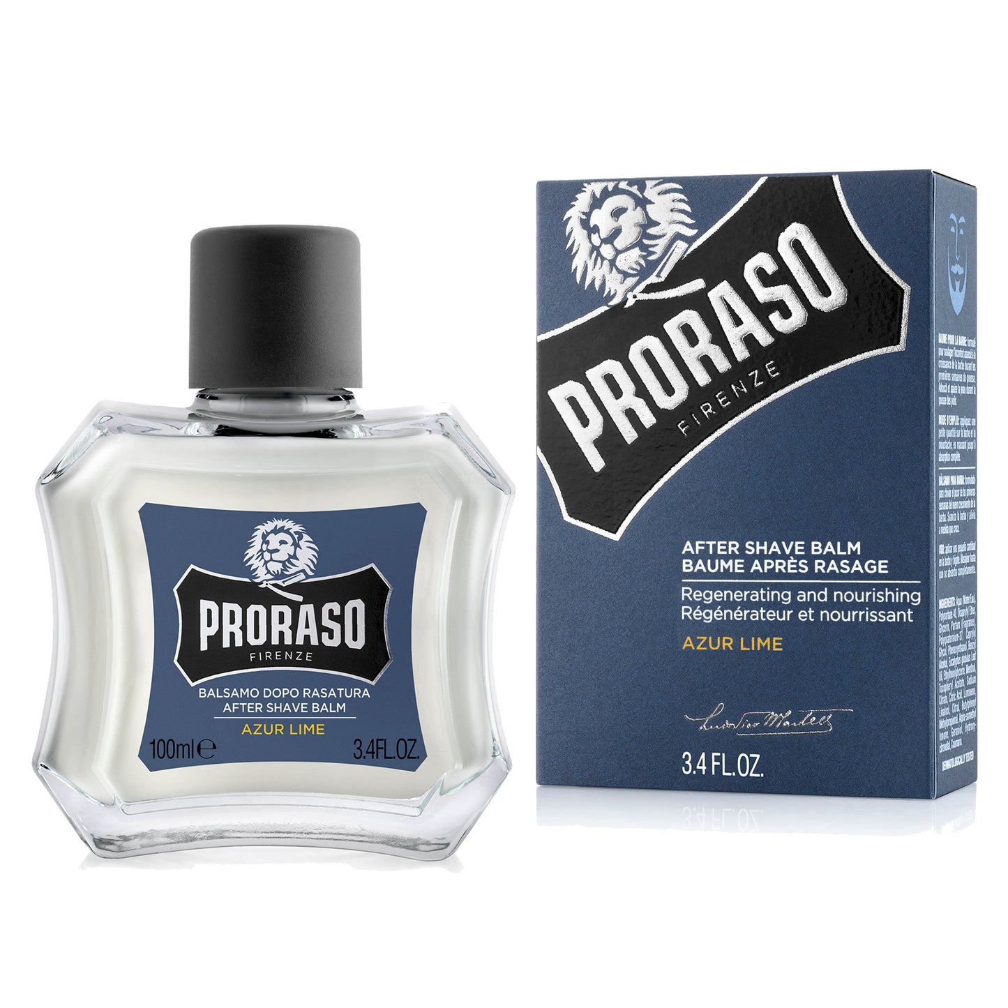 Proraso After Shave Balm Azur Lime Bottle - 100ml Refreshing Men's Grooming