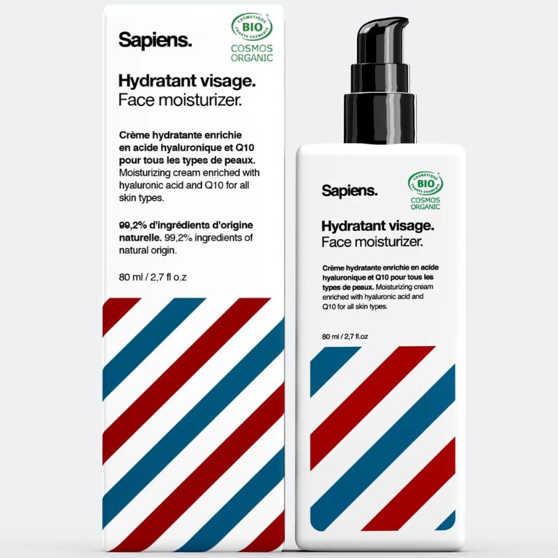 Sapiens Organic Face & Beard Moisturising Cream 80ml - Fresh X Woody