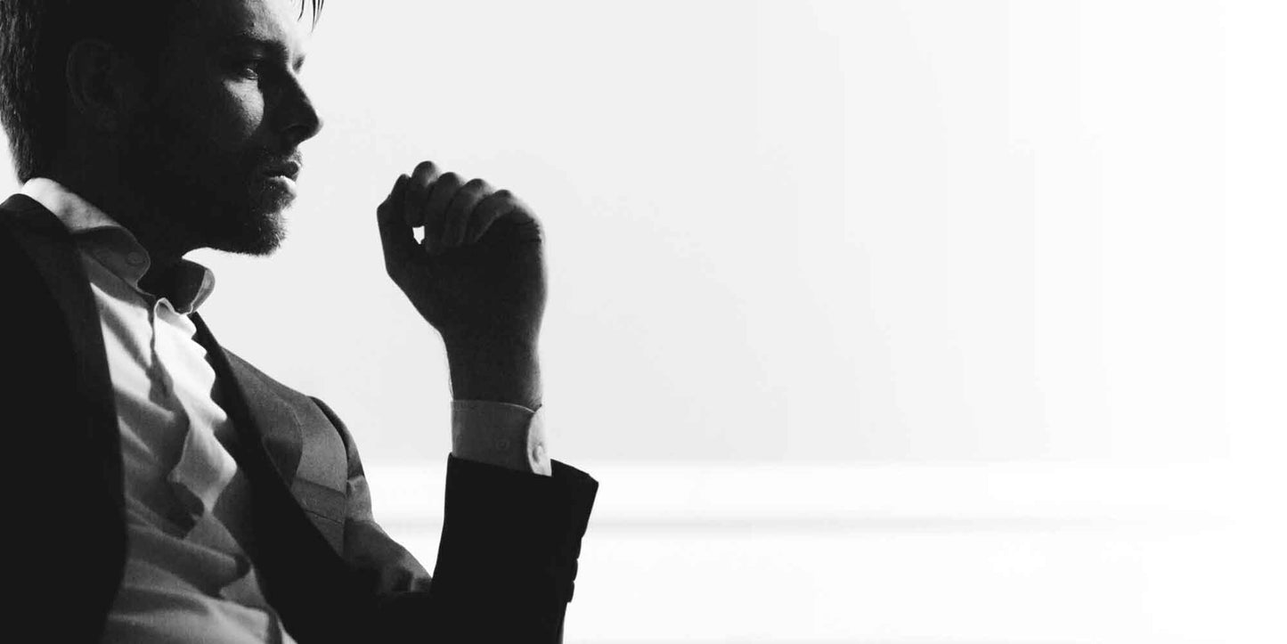 portrait of the smart handsome man