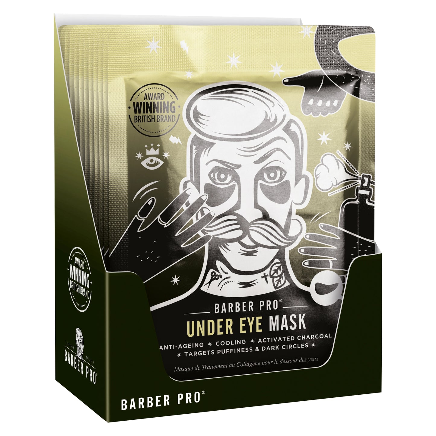 BARBER PRO Under Eye Mask - 3 Pairs in A Pouch Pack