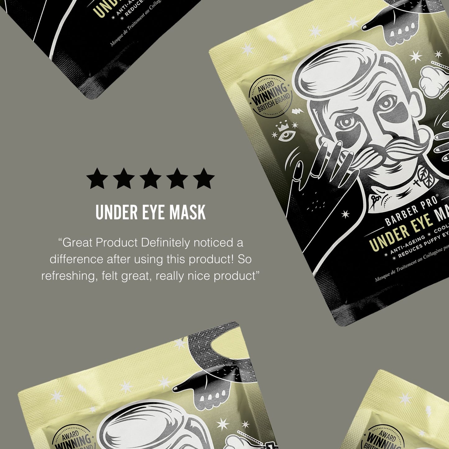 BARBER PRO Under Eye Mask - 3 Pairs in A Pouch Review
