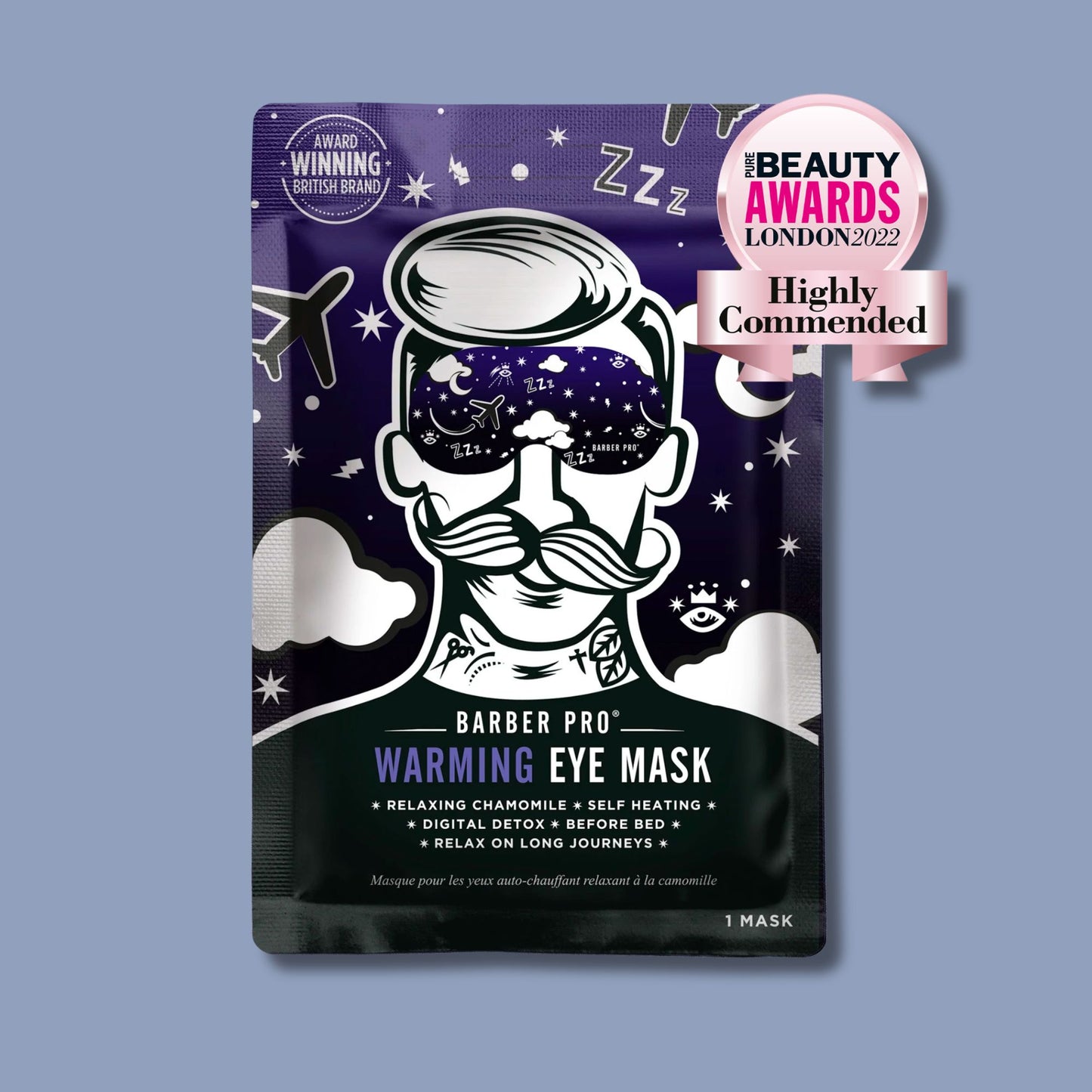 BARBER PRO Warming Eye Mask with Chamomile Scent - Box of 5 Awards