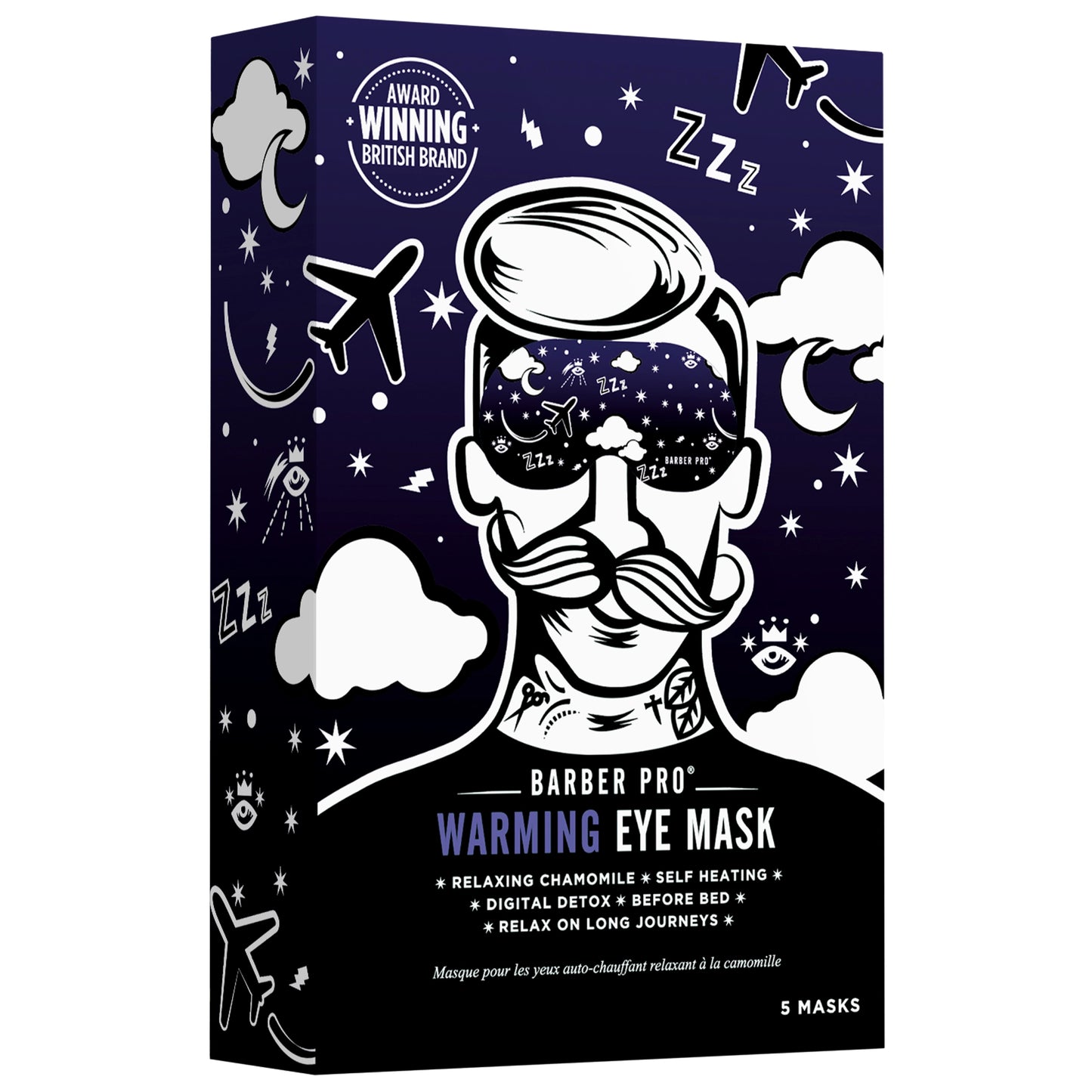 BARBER PRO Warming Eye Mask with Chamomile Scent - Box of 5 Box